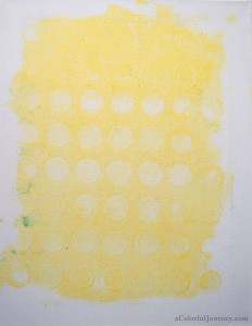 A Colorful Gelli Print Party at aColorfulJourney.com with Carolyn Dube