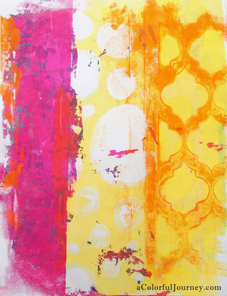 A Colorful Gelli Print Party at aColorfulJourney.com