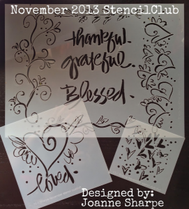 StencilClub designed by Joanne Sharpe for StencilGirl Products