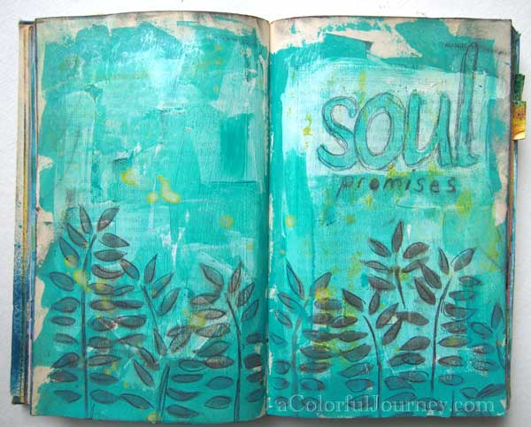 I'm splattering Color Blooms spray inks in this video as I add layers to may altered book journal