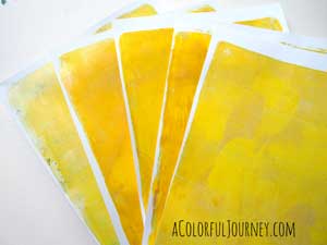 Video showing how I'm using up old scrapbooking stickers in my mixed-media play on the Gelli Plate