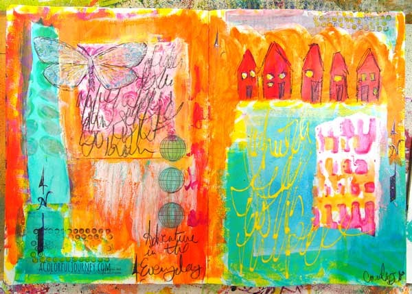Letting go and playing in my art journal to see where the adventure takes me!