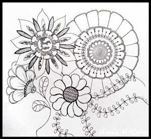Doodling, impatiently and quickly in an art journal