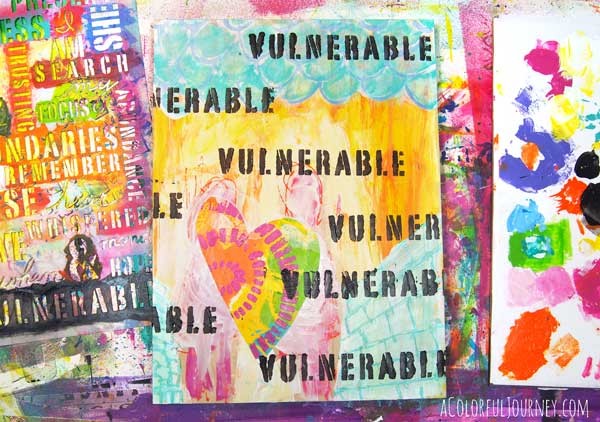 Video sharing how I used art to to heal a hurt that came from feeling very vulnerable.