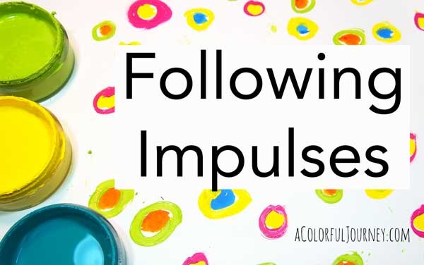 I'm following my impulses when I saw some dots on my  paper - check out the video!