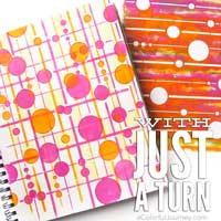 She shows how with just a twist of the stencil, it creates a whole different look in the video – so easy!