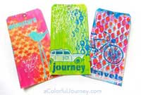 Love adding pattern to tags with stencils!