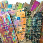 Stenciled paper bags