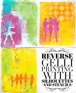 Reverse Gelli Printing® workshop with Silhouettes and Stencils with Carolyn Dube