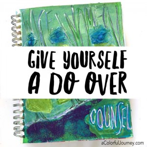Giving this art journal page a do over as part of the Let’s Play video series and it didn’t turn out the way I expected!