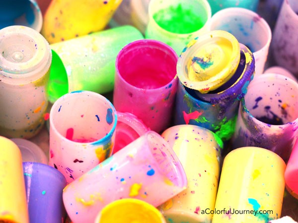 How to make colorful papers with exploding paints 