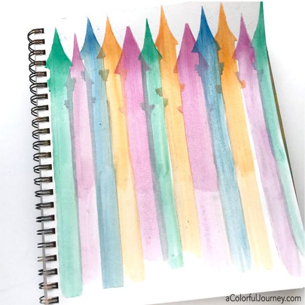 How to use PanPastels and a baby wipe with a stencil