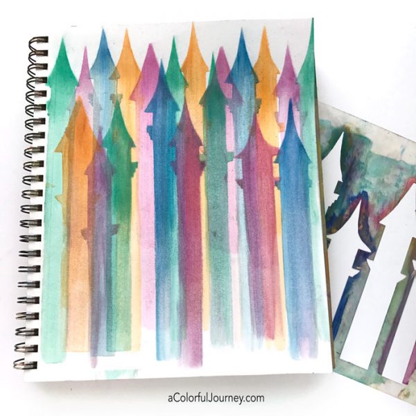 How to use PanPastels and a baby wipe with a stencil