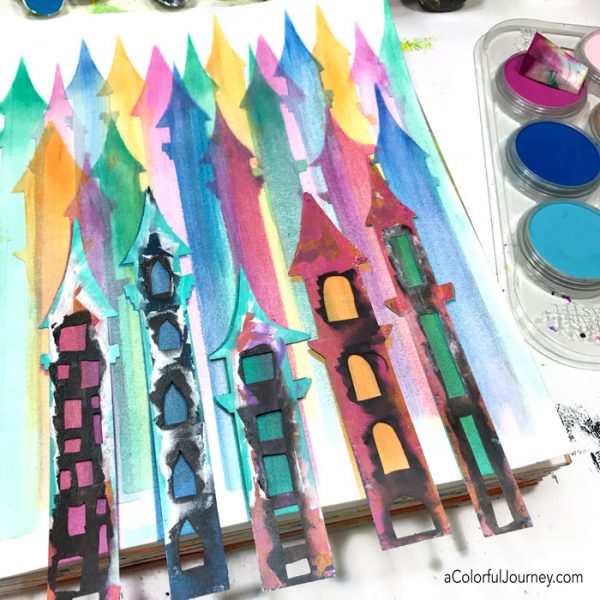 How to use PanPastels and a baby wipe with a stencil