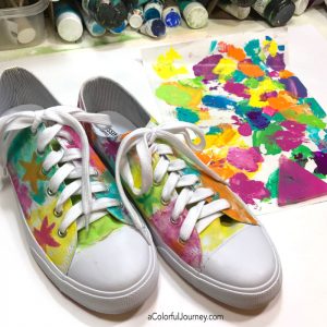 Paint Couture…Gel Printing Rainbow Sneakers thumbnail