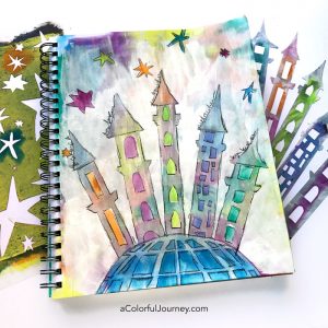 Pan Pastel Workshop with Carolyn Dube using StencilGirl Stencils
