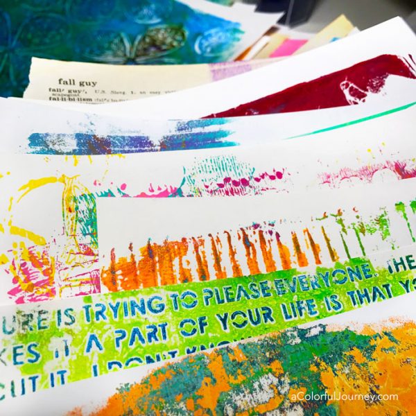 The process of purging my art studio, getting rid of unused supplies, and finding a few messages along the way by Carolyn Dube 