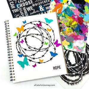 Barbed Wire & Butterflies, a Stenciling Tutorial thumbnail